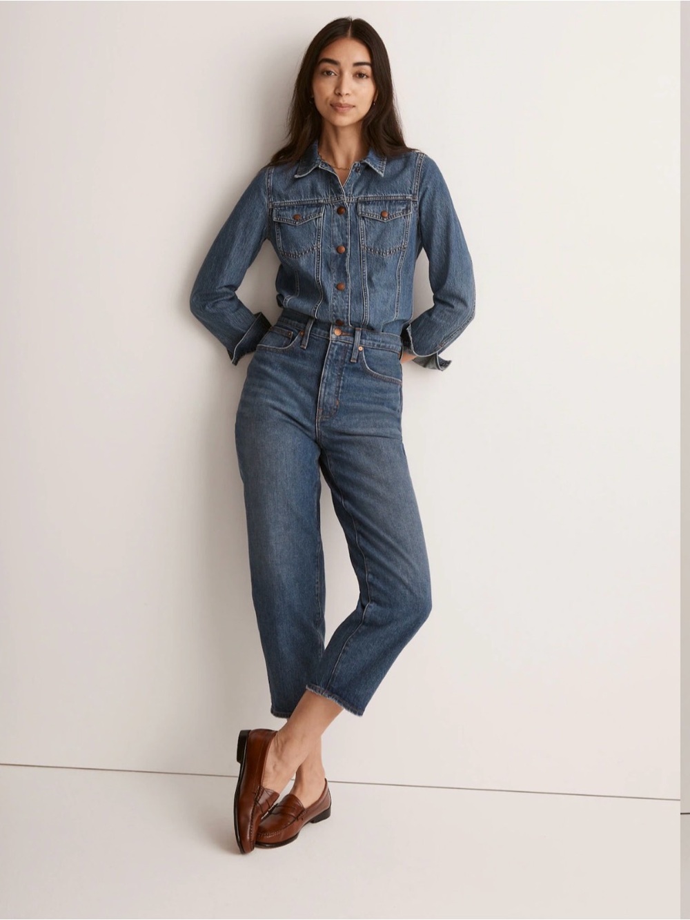 Madewell Ellisboro Medium Wash Balloon Jeans 24 Petite High rise 80’s Style